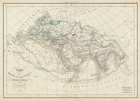 1850 Delamarche Map of the Ancient World: Europe, Africa, Asia