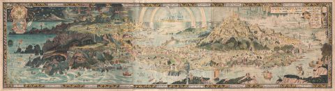 1918 Bernard Sleigh 'Anciente Mappe of Fairlyand'