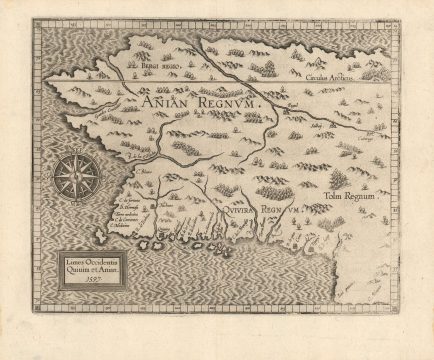1597 Wytfiet Map of Anian (Alaska, Pacific Northwest)