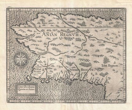 1607 Wytfiet Map of Anian (Alaska, Pacific Northwest)