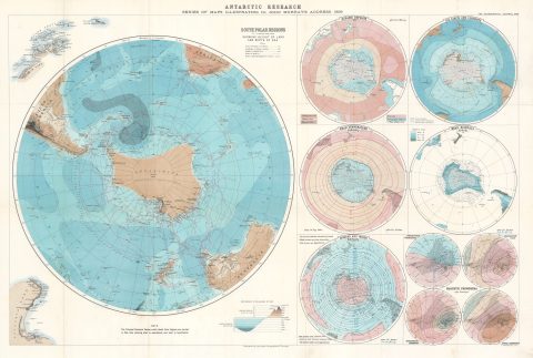 1894 Bartholomew Map of Antarctica and its Different Characteristics