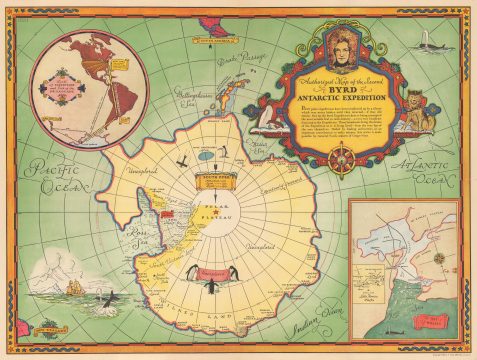 1934 Annand Pictorial Map of the Byrd Antarctic Expedition