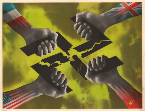 1944 Henrion Anti-Nazi Persuasive Poster, World War II