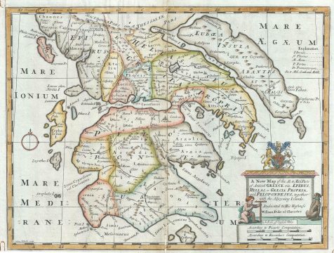 1712 Wells Map of Ancient Greece