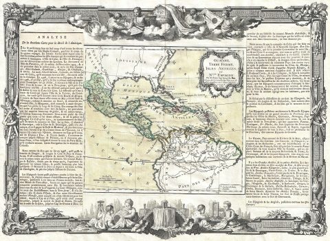 1788 Brion de la Tour Map of Mexico, Central America and the West Indies ( Antilles )