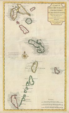 1717 Delisle Map of the Antilles, West Indies (First Edition)