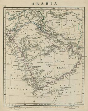 1828 Arrowsmith Map of Arabia