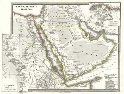 1865 Spruner Map of Arabia and Egypt in Antiquity
