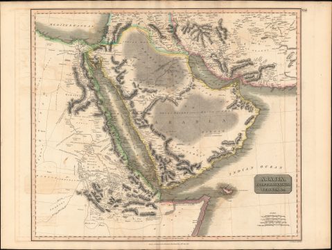 1814 Thomson Map of Arabia, Egypt, and Abyssinia