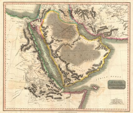1814 Thomson Map of Arabia, Egypt, and Abysinnia