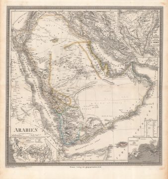 1848 Kiepert Map of the Arabian Peninsula