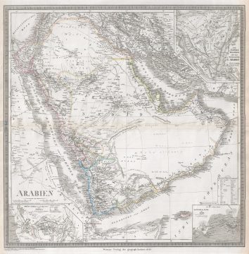 1848 Kiepert Map of the Arabian Peninsula