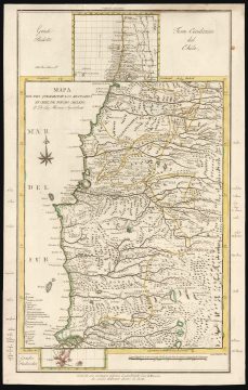 1827 Edition of Molina's Map of the Araucana Region of Chile