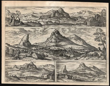 1598 Braun and Hogenberg Views of Archidona and La Peña de los Enamorados