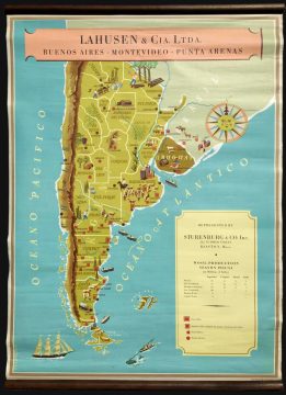 1954 Feldtmann Wool Production Map of Argentina and Uruguay