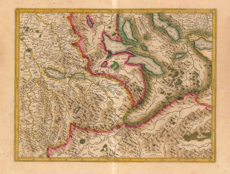 1585 / 1618 Gerard Mercator Map of the Bernese Oberland, Switzerland