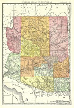 1888 Rand McNally Map of Arizona