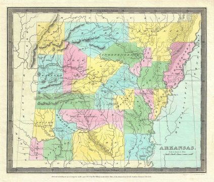 1835 Burr Map of Arkansas