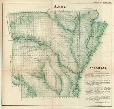 1855 Public Survey Map of Arkansas