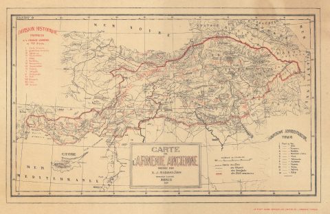 1916 Basmadjian Map of Ancient Armenia
