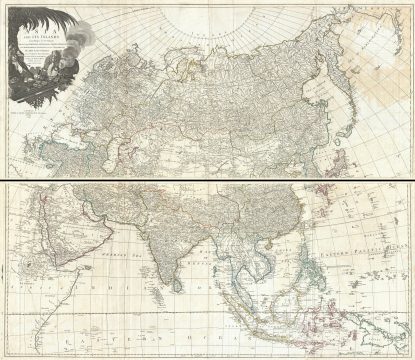 1784 D'Anville Wall Map of Asia