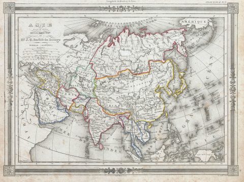 1852 Bocage Map of Asia
