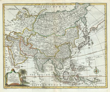 1747 Bowen Map of Asia (Sea of Korea Identified)