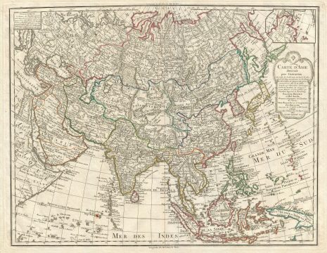 1800 Delisle and Buache Map of Asia (Sea of Korea)