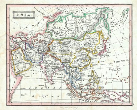 1845 Ewing Map of Asia