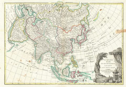1783 Janvier Map of Asia