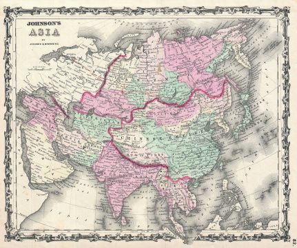 1861 Johnson Map of Asia