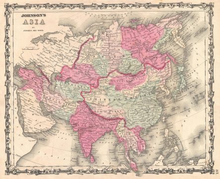 1862 Johnson Map of Asia
