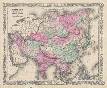 1863 Johnson Map of Asia