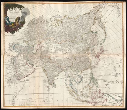 1794 Laurie and Whittle Wall Map of Asia