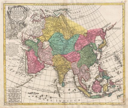 1770 Lotter Map of Asia
