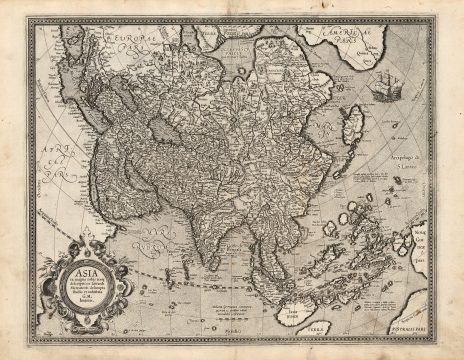 1595 Mercator Map of Asia: First Atlas Edition