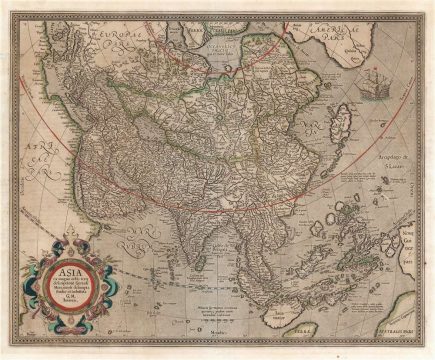1628 Mercator / Hondius Map of Asia