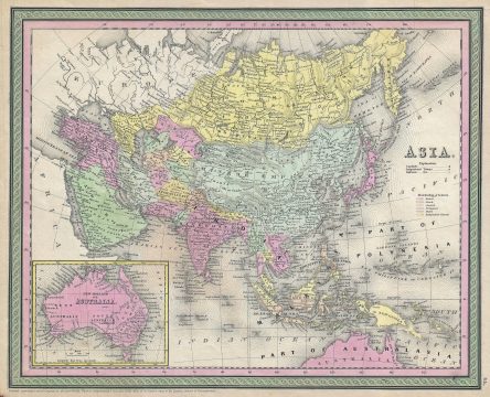 1853 Mitchell Map of Asia