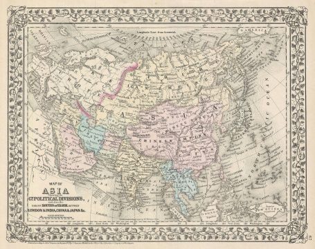 1872 Mitchell Map of Asia