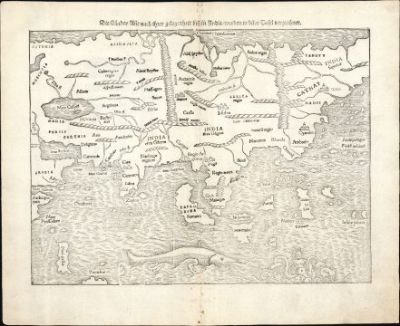 1550 / 1574 Munster Map of Asia
