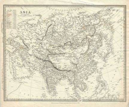 1840 S.D.U.K. Subscriber's Edition Map of Asia