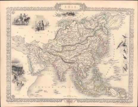 1851 Tallis / Rapkin Map of Asia