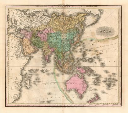 1823 Tanner Map of Asia