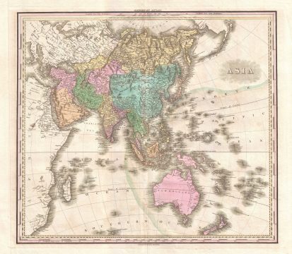 1825 Tanner Map of Asia