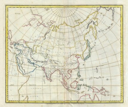 1823 Manuscript Map of Asia