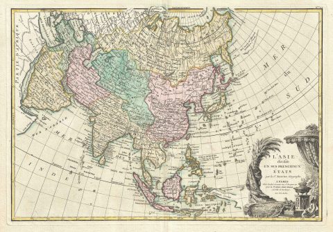 1770 Janvier Map of Asia