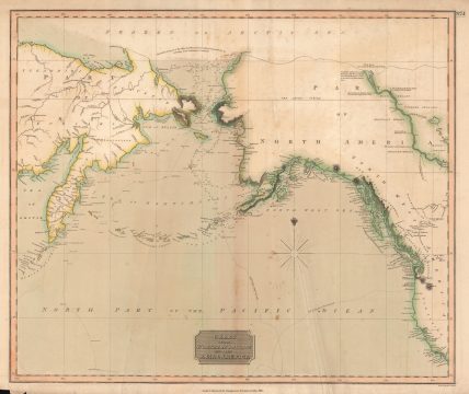 1816 Thomson Map of Alaska and the Bering Strait