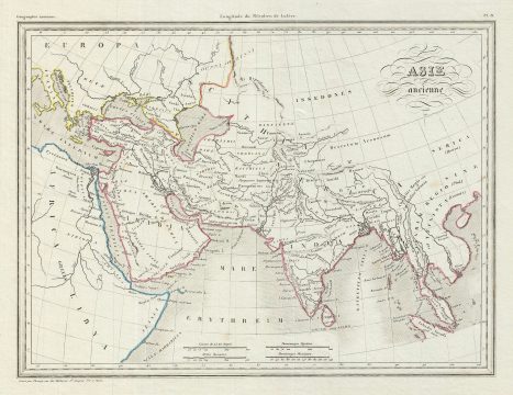 1843 Malte-Brun Map of Ancient Asia