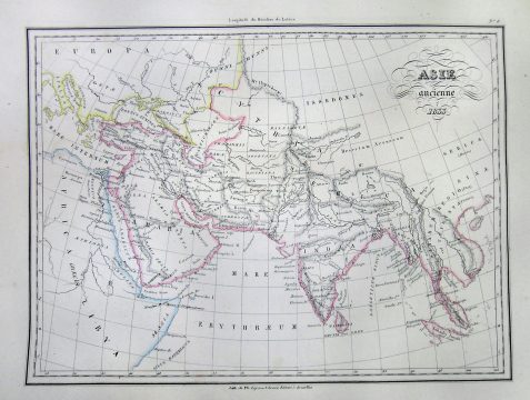 1833 Malte-Brun Map of Asia in Ancient Times