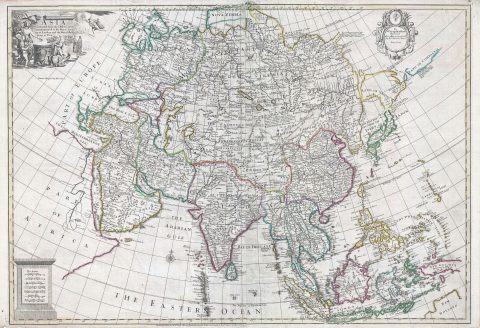1725 Senex Elephant Folio Map of Asia (Sea of Korea and Eastern Sea)